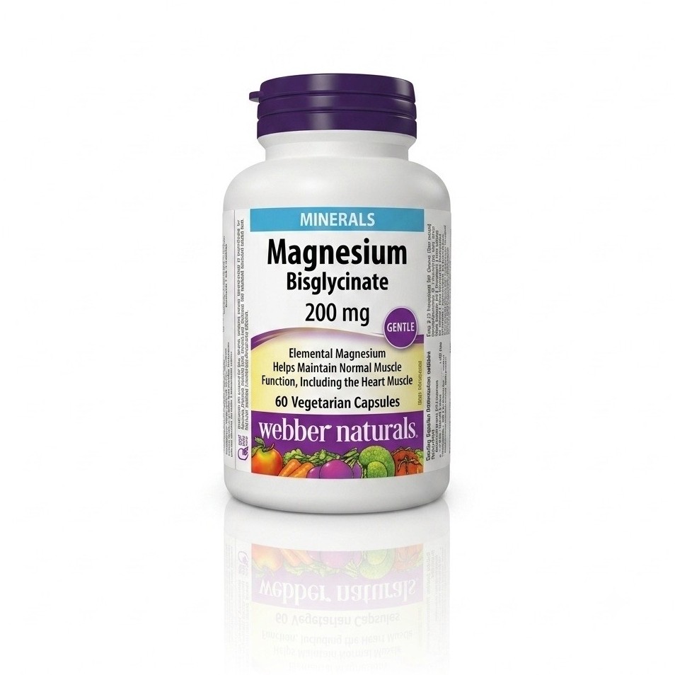 Webber Magnesium Bisglycinate 120 Viên – Magie Bisglycinate Hỗ Trợ Thư Giãn, Giảm Căng Thẳng, Stress