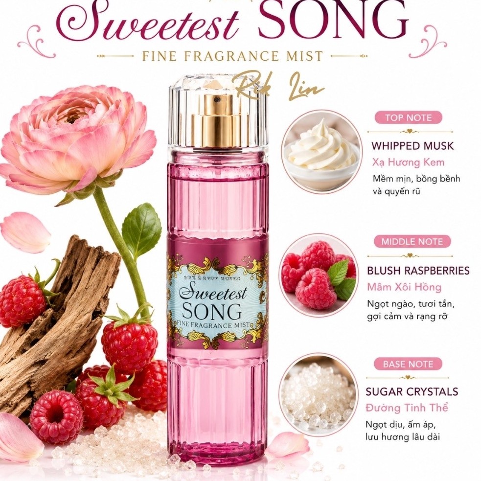 SWEETEST SONG |ALWAYS & FOREVER |FRESH COCONUT COTTON - Xịt Thơm Body Mist