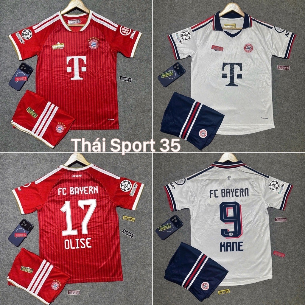 Áo Bóng Đá CLB Bayern Munich, Áo Đá Banh Bayern 2026 - Chuẩn Mẫu Thi Đấu -Vải Polyester Thái Cao Cấp