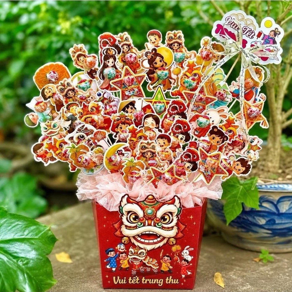 thẻ cài kẹo mút, trang trí làm giỏ quà tặng nhân các dịp lễ, sinh nhật, trung thu…