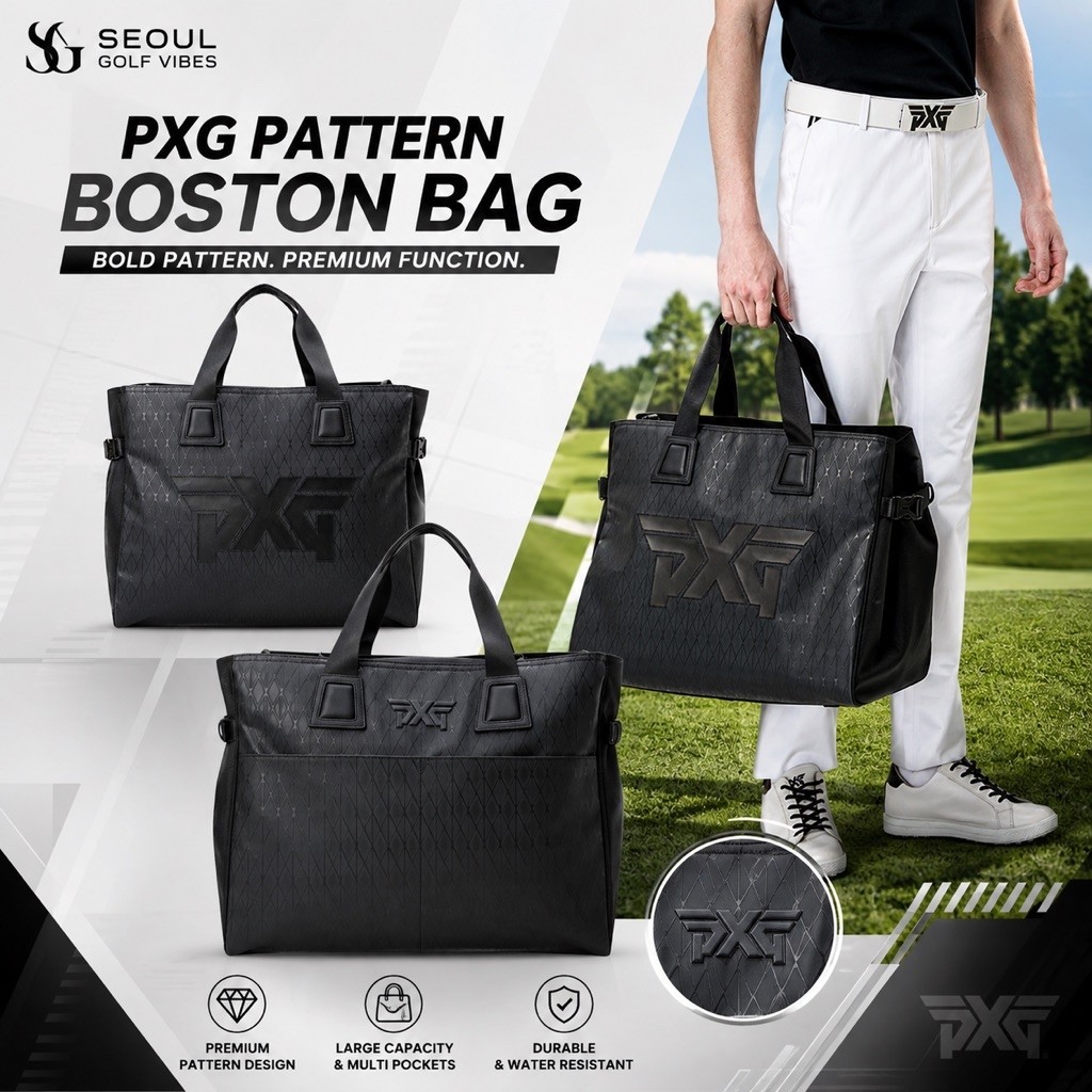 [PXG GOLF] Túi Đựng Đồ Golf PXG PATTERN BOSTON BAG Chất Liệu Chống Nước | Túi Xách Thể Thao Kèm Dây 