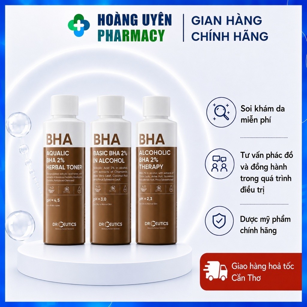 Drceutics - BHA Toner nền cồn Basic/ nền nước/ Therapy