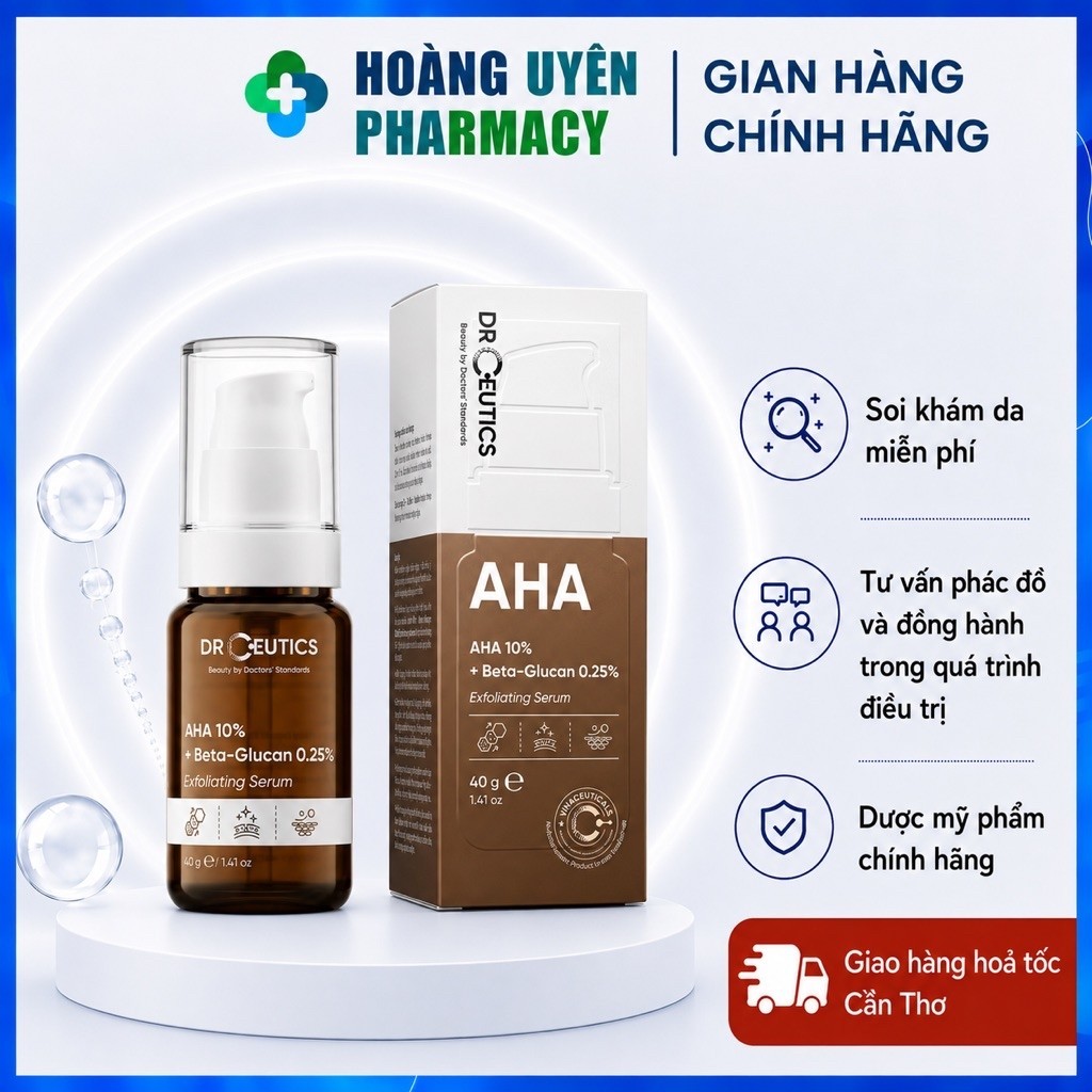 Drceutics - AHA 10% + BETA-GLUCAN 0.25% EXFOLIATING SERUM 40g