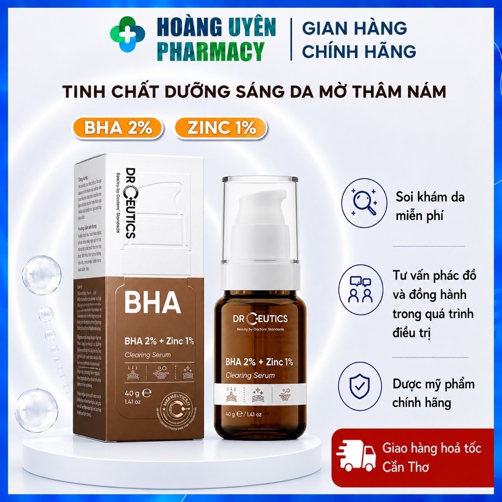 Drceutics - Serum DrCeutics Hỗ Trợ Giảm Mụn, Kiểm Soát Dầu Nhờn BHA 2%+ Zinc 1% 40g