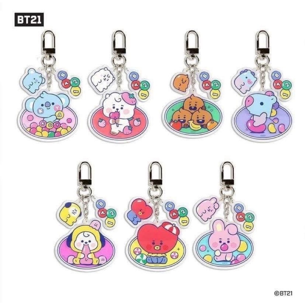 MÓC KHOÁ BT21 BABY JELLY CANDY ACRYLIC KEYRING