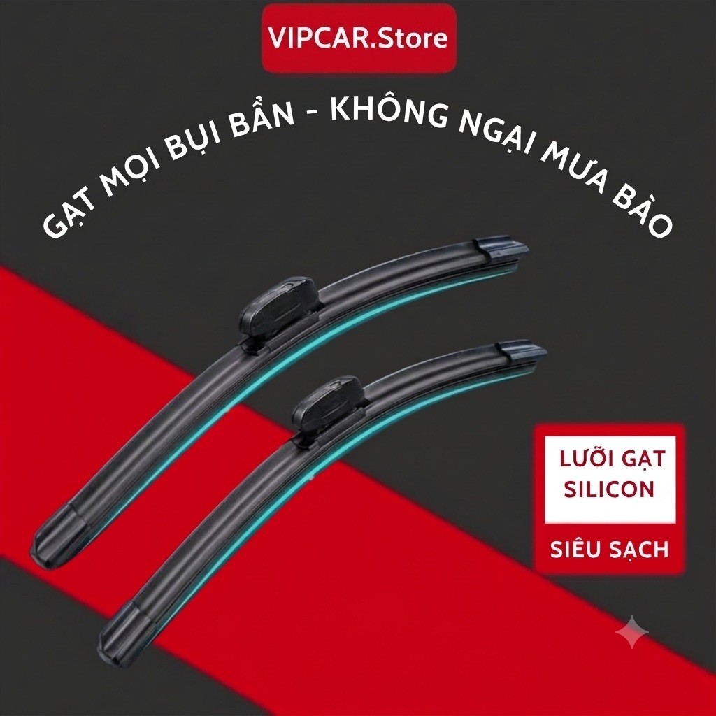 Gạt mưa ô tô silicon lưỡi đời mới 2026 gạt sạch , Cần gạt mưa ô tô xe hơi silicon