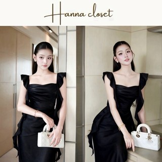 Hanna Closet - Đầm lụa cao cấp đi tiệc bèo nhún dáng dài maxi tôn dáng