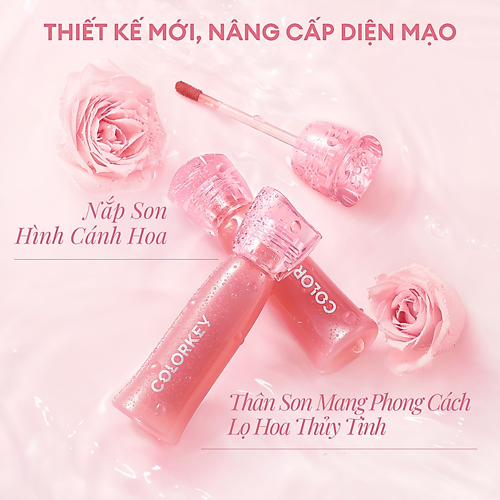 Ảnh 8 của Son Bóng Mờ Colorkey Watery Son Môi Dạng Lỏng Chống Dính Chống Thấm Nước Trang Điểm Môi