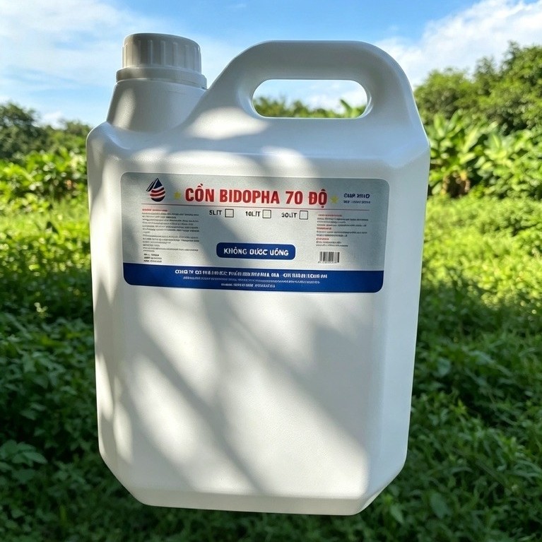 Cồn can 5 lít 70 độ .90 độ bidophar ( k hương)
