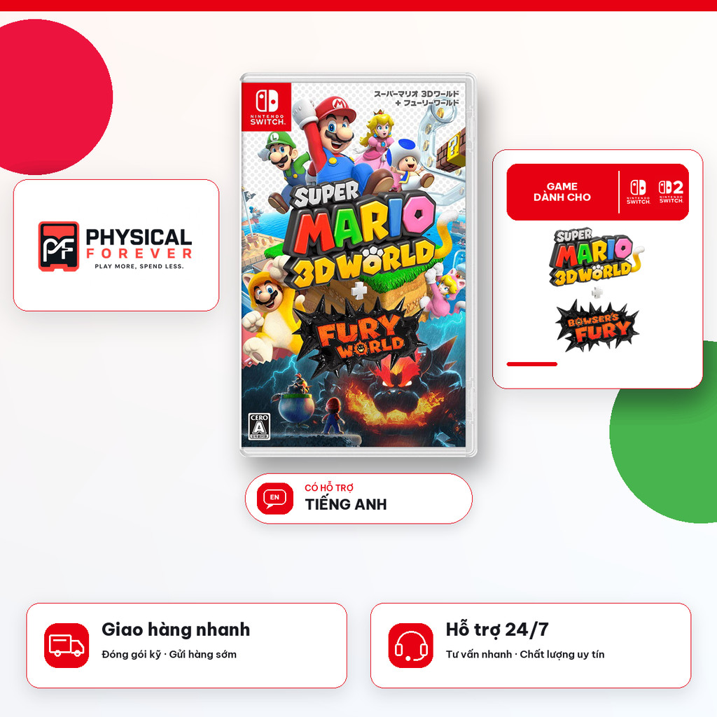 Băng Game Super Mario 3D World + Bowser's Fury Nintendo Switch