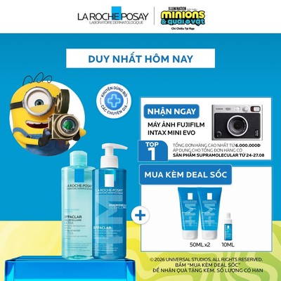 [VB] Bộ sản phẩm làm sạch và tẩy trang dành cho da dầu mụn La Roche-Posay Double Cleansing Oily Skin