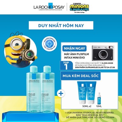 [VB] Bộ đôi tẩy trang da dầu La Roche-Posay Effaclar Micellar Water 400ml