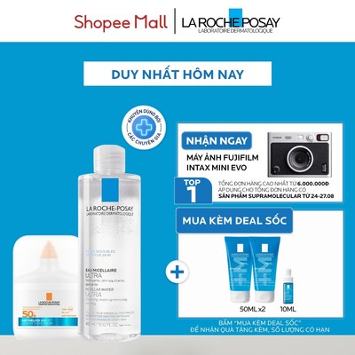 [VB HO] Bộ sản phẩm tẩy trang và chống nắng mỏng nhẹ cho da nhạy cảm La Roche-Posay