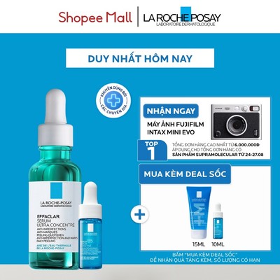 [VB HO Hyalu] Bộ sản phẩm dưỡng ẩm và giảm mụn 3 tác động Effaclar Serum La Roche-Posay 30ml