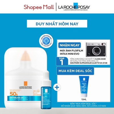 [VB HO Hyalu] Bộ sản phẩm dưỡng ẩm và chống nắng siêu mỏng nhẹ La Roche-Posay Anthelios UVAir spf50+ 50ml