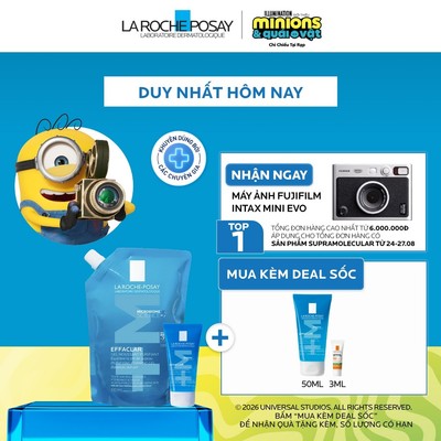 [VB HO Gel15] Bộ sản phẩm làm sạch sâu cho da dầu La Roche-Posay Effaclar Foaming Gel 400ml (Túi refill)