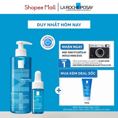 [VB HO Hyalu] Bộ sản phẩm dưỡng ẩm và gel rửa mặt tạo bọt làm sạch La Roche-Posay Effaclar Purifying Foaming Gel 400ml
