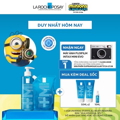 [VB - LUCIE] Bộ đôi gel rửa mặt & túi refill làm sạch sâu da dầu La Roche-Posay Effaclar Purifying Foaming Gel M 400ml
