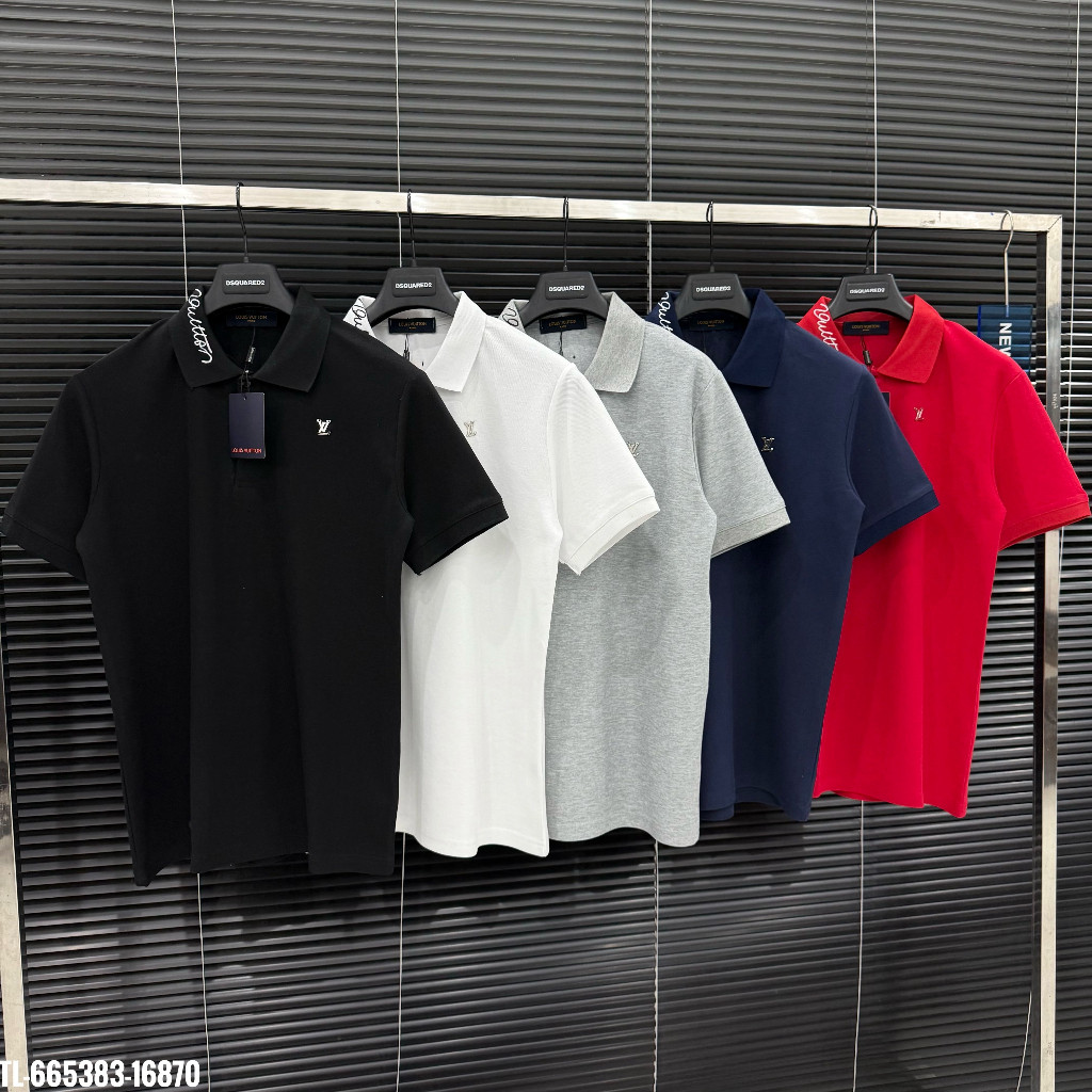 [DEAL MỞ BÁN] Áo Polo LV Thêu Full Chất Cotton Gai 280gsm Cao Cấp Dày Dặn, Form Unisex Nam Nữ | Dend