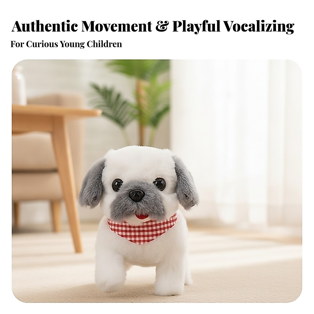 Đi Bộ Barking Đồ Chơi Chó Huggable Đi Bộ Barking Đồ Chơi Mềm Chó Đồ Chơi Mềm Chó Con Đồ Chơi Có Khăn