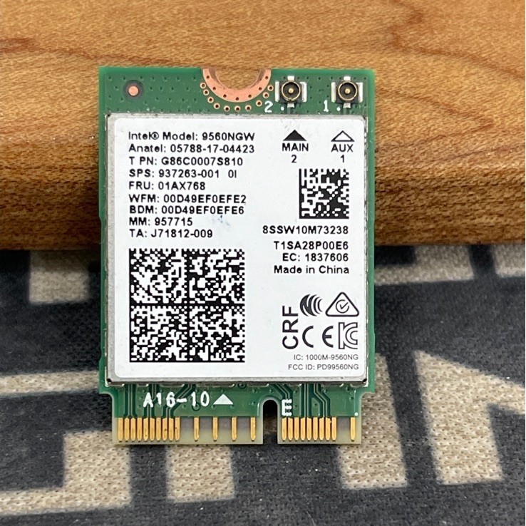 Card Wifi Intel 9560NGW (Wireless-AC 9560) Băng Tần Kép 1730Mbps + Bluetooth 5.1 Chuẩn CNVi M.2