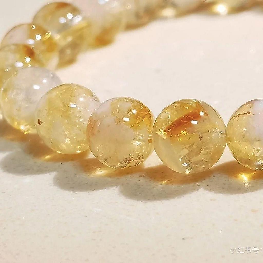 Tự Nhiên Citrine Citrine Citrine Vòng Tay May Mắn Chuyển Hạt Vòng Tay Nam Phụ Kiện Cổ Tay Quà Tặng20