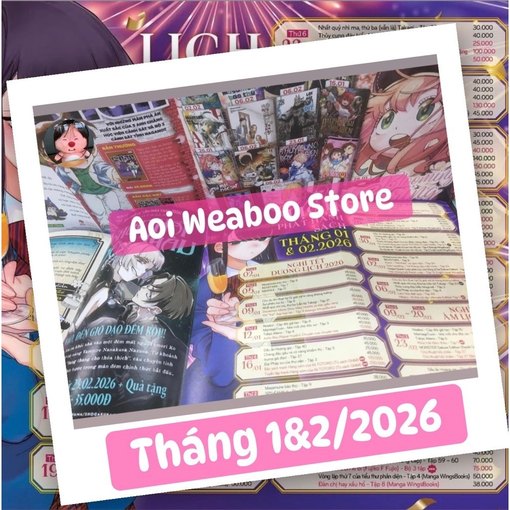 Tờ lịch phát hành Kim Đồng 2026