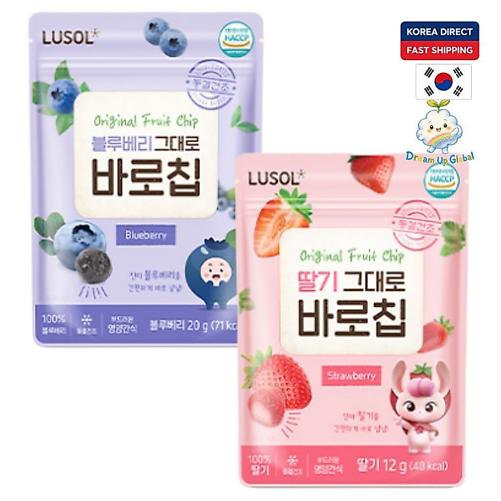 Khoai tây chiên đông khô LUSOL | Snack trái cây trẻ em Hàn Quốc | Táo việt quất | Sản xuất tại Hàn Q