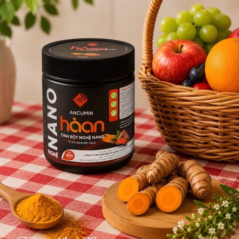 Tinh Bột Nghệ Nano Hà An Cucumin  [hộp 500g] - Hỗ trợ tiêu hóa, dạ dày, đại tràng, làm đẹp da