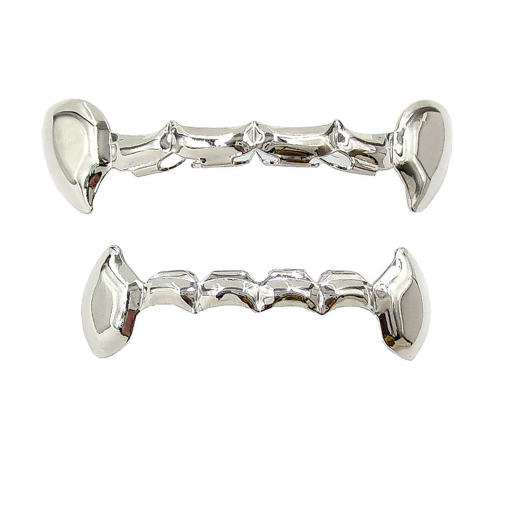 Một Hip Hop Fangs Niềng răng vàng grillz Niềng răng giả vàng20260819