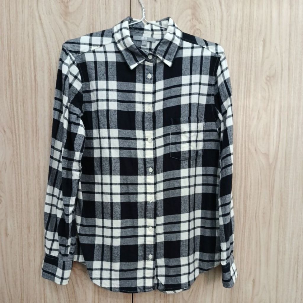 2hand áo sơ mi caro Nhật UNIQLO