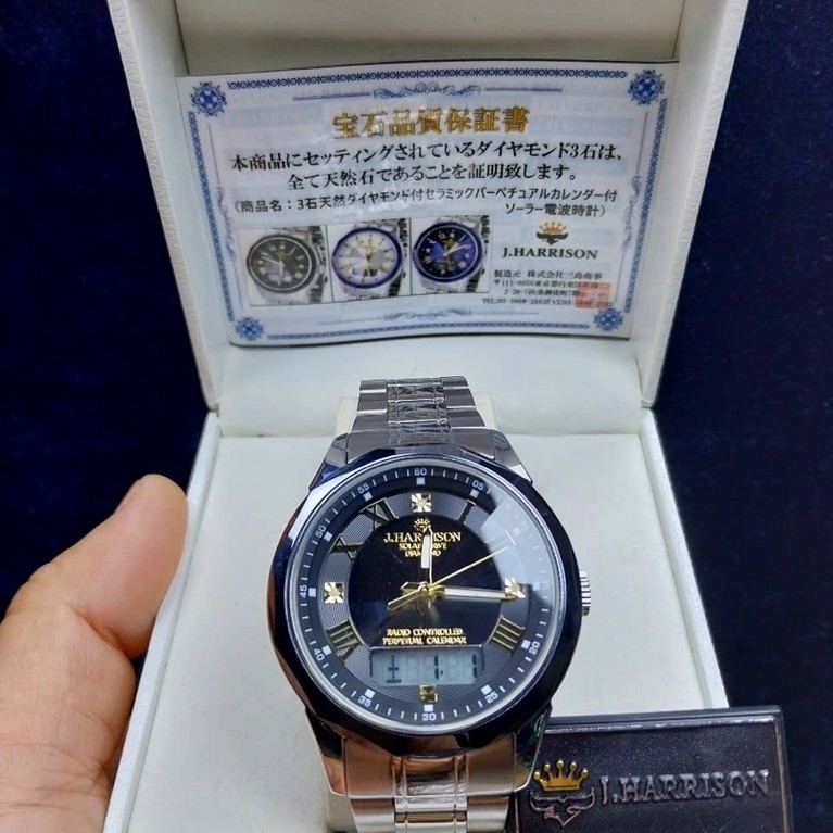 🤵‍♂️Đồng hồ Si Nam hiệu J.Harrison pin Solar Drive🇯🇵. Hàng đã qua sử dụng
