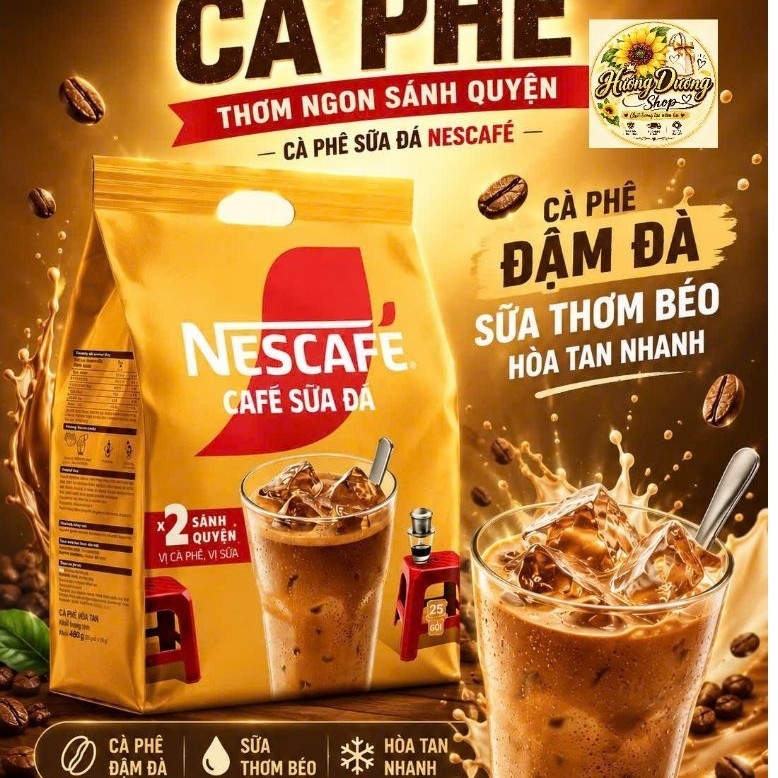 NESCAFE - Cafe sữa đá - Túi 600g( 25gói ×24g)