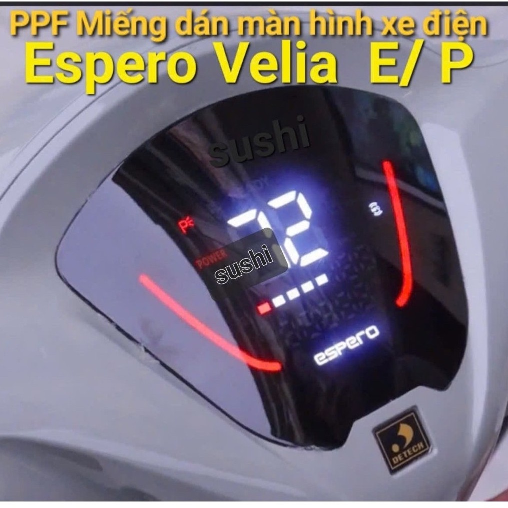 Miếng dán PPF màn hình xe điện Espero Velia P/E ,miếng dán ppf bảo vệ màn hình xe điện Espero  Velia