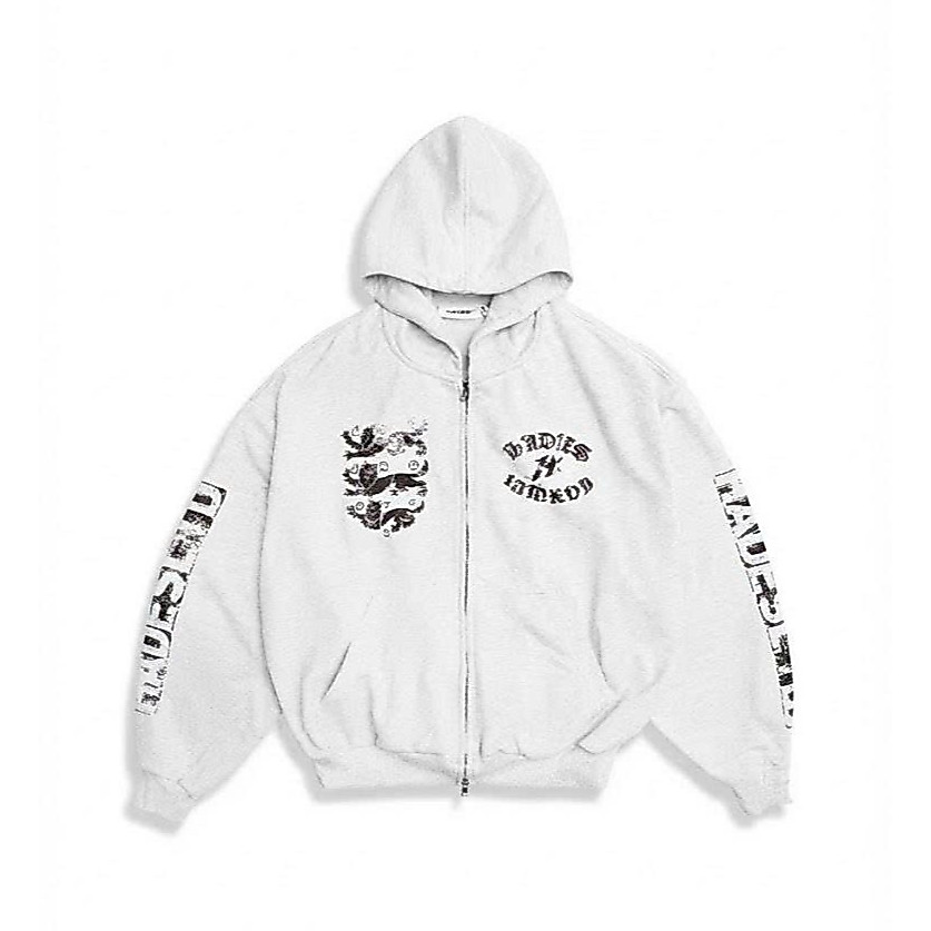 ÁO KHOÁC HADES DIVINE GAZE ZIP HOODIE Trắng Đen