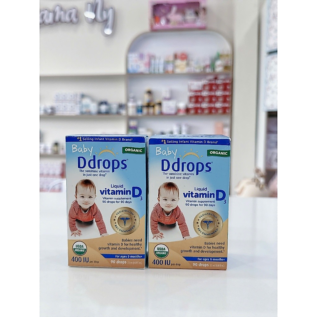 Baby Ddrops Vitamin D3 90 giọt – Vitamin D3 Dạng Nhỏ Giọt Cho Trẻ