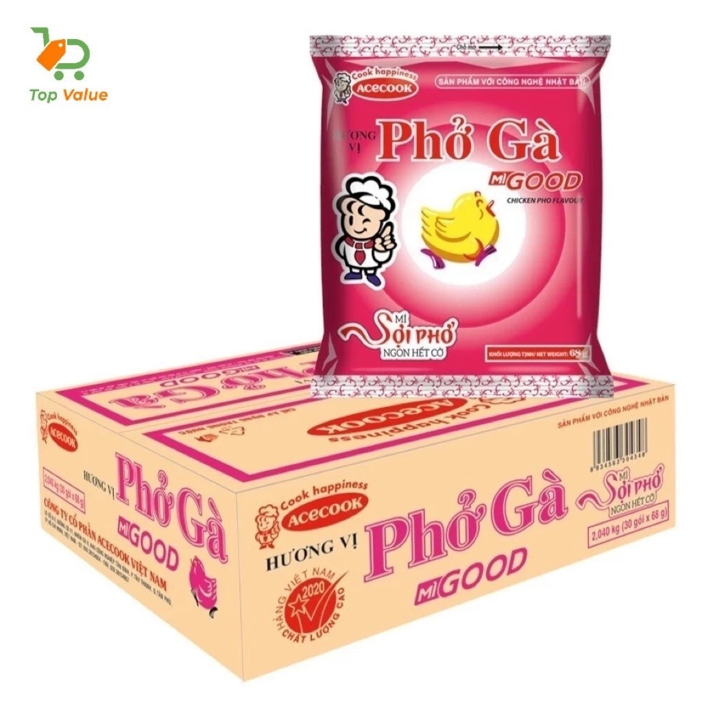 Phở Gà Good Acecook 68g – Phở Ăn Liền Hương Vị Phở Gà – Thùng 30 Gói