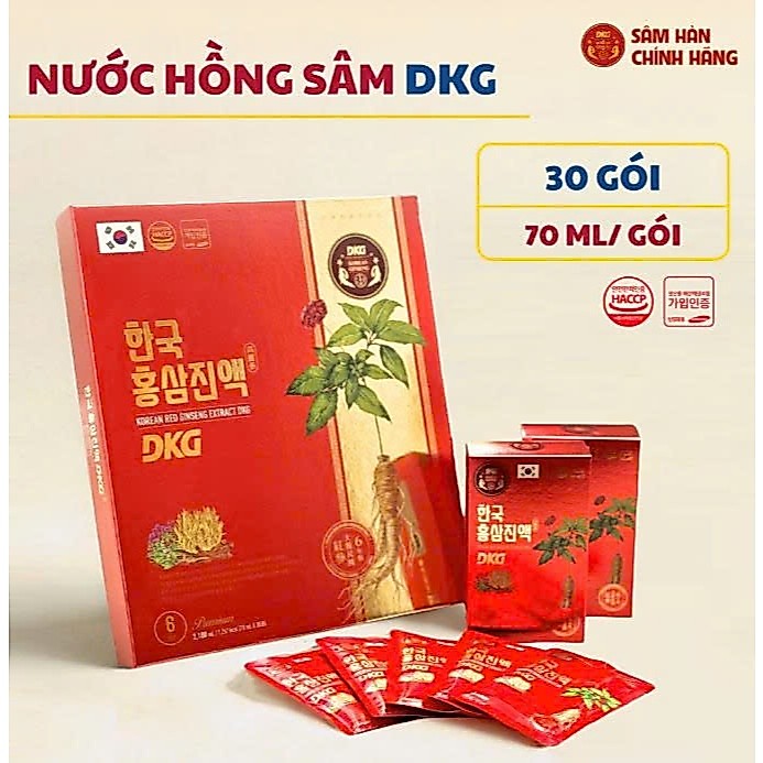 Nước Hồng Sâm Hàn Quốc DKG (Korean Red Ginseng Extract DKG) 70ml*30gói/hộp