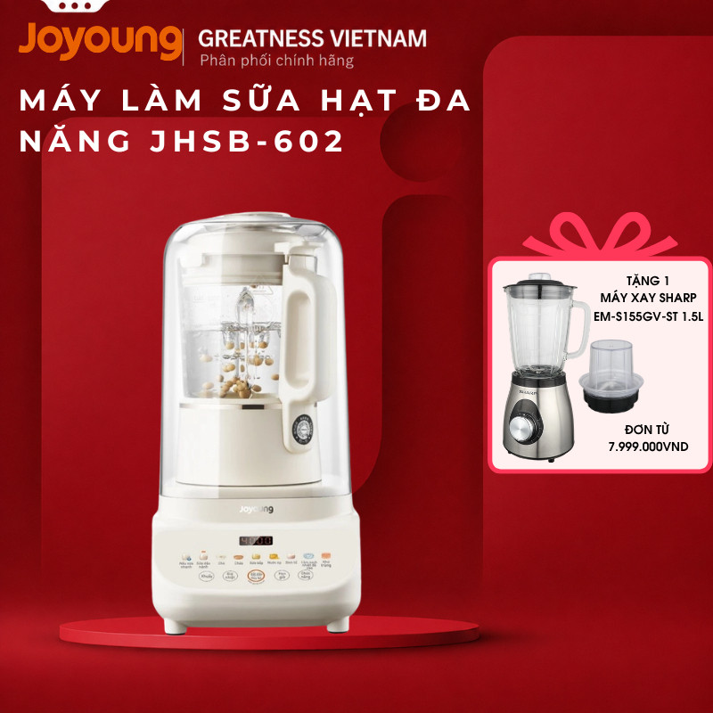 Máy làm sữa hạt đa năng Joyoung JHSB-602 | Công suất 1000W | 12 chức năng