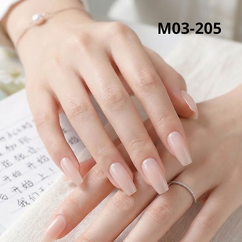 Ảnh 9 của Móng tay giả BEABIAI Nail box kèm keo gắn, dáng ngắn, dài, thiết kế trơn, đính đá sang trọng