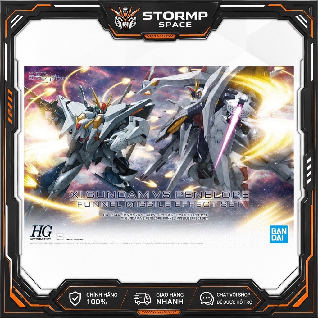 [Hàng sẵn] HGUC 1/144 XI GUNDAM VS PENELOPE FUNNEL MISSILE EFFECT SET 2ND - Chính hãng BANDAI