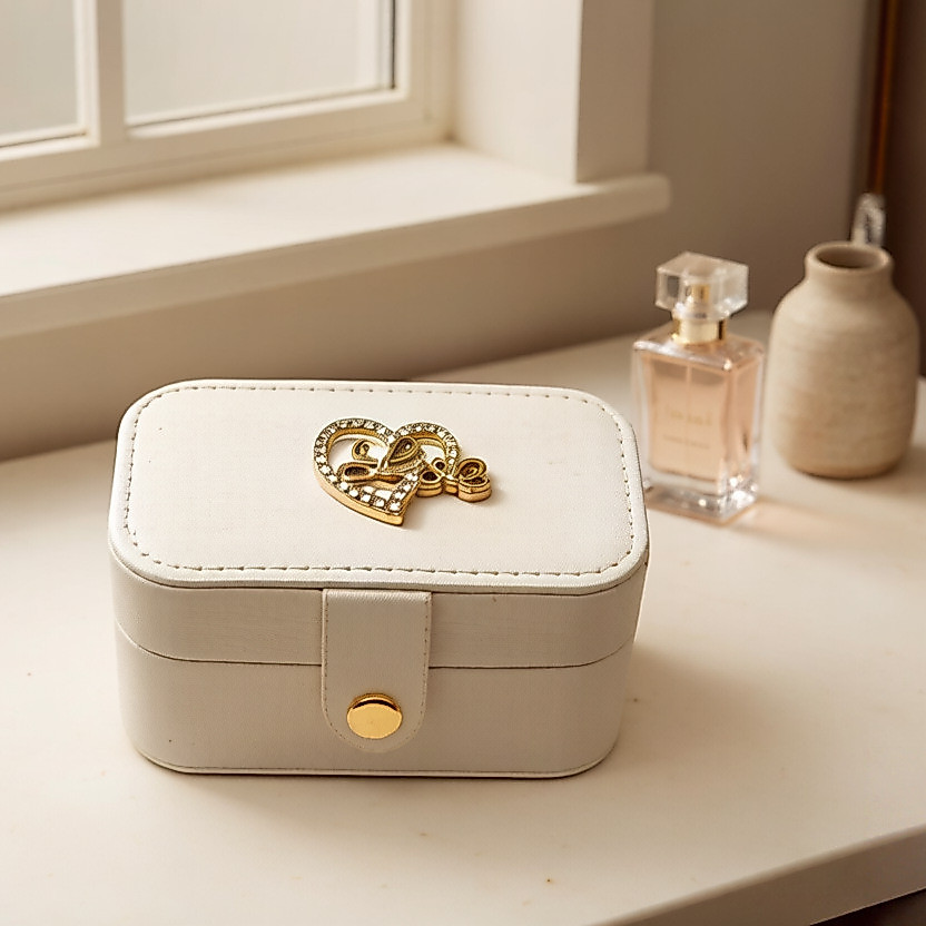 Preferred#min Portable jewelry necklace storage box, simple travel jewelry box, ring, ear chain, lip