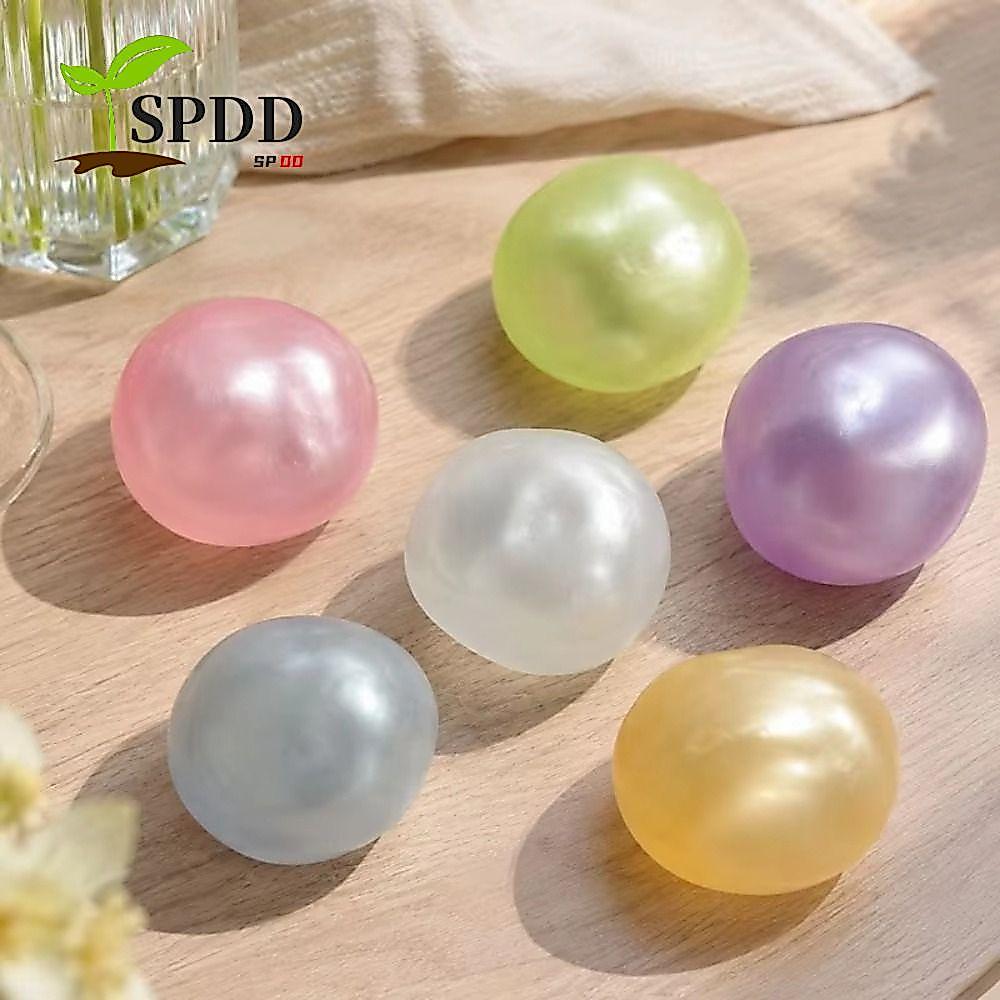 SPDD Dầu dừa Squishy Ball, Bóng mềm màu xanh Đồ chơi bóp nhanh, Di động trong suốt Jelly trong suốt 