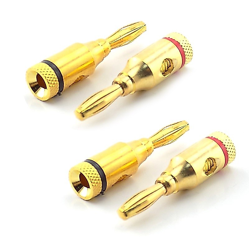 Âm Thanh 4 Mm Chuối Cắm Cáp Kết Nối Ổ Cắm 24k Mạ Vàng Cho Bộ Khuếch Đại 8AWG Đến 20AWG Dây Chuyển Đổ