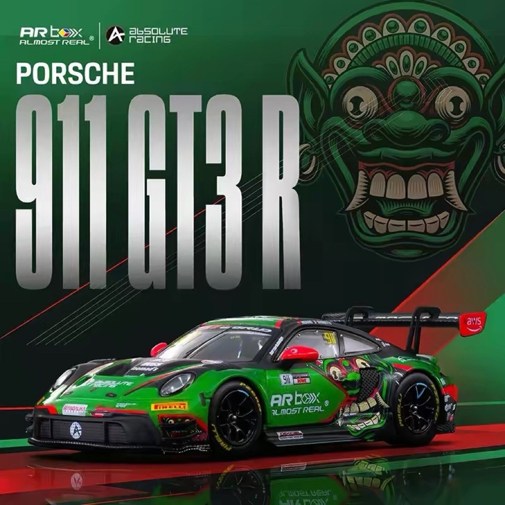 ARbox Porsche 911 GT3 R #911 Mandalika 2026 GT World Challenge Asia 1:64 Diecast Mô Hình Xe