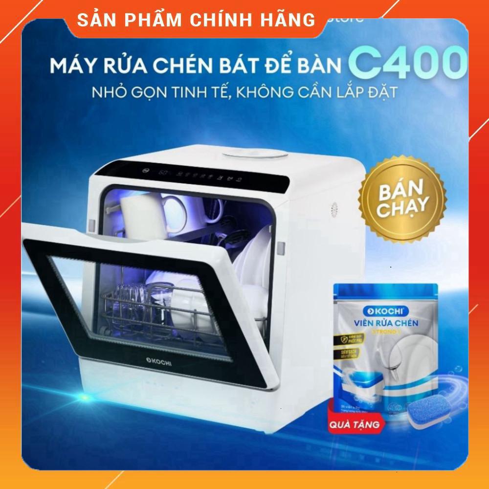 Sale lớn - Máy rửa chén để bàn KOCHI, không lắp đặt, tiết kiệm điện nước, rửa nóng, sấy khử trùng . 