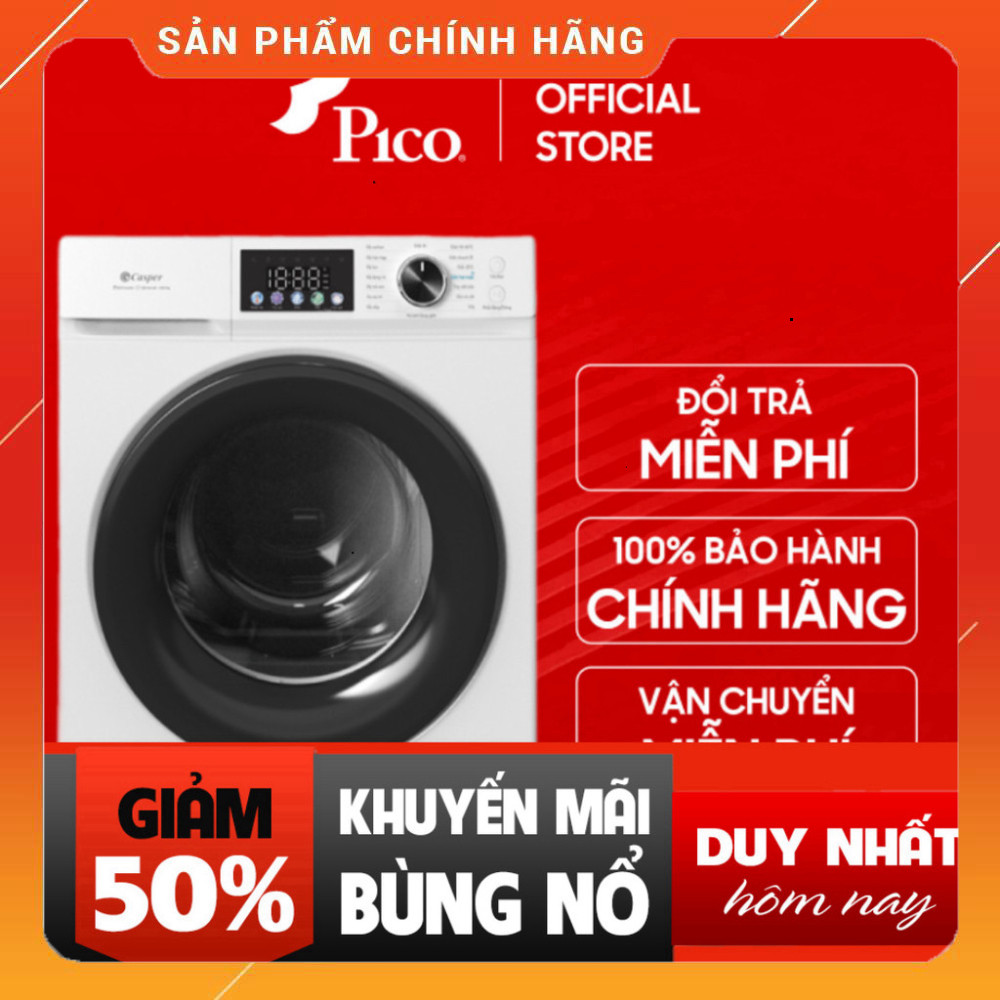 Sale lớn - Máy Giặt Inverter CASPER 8kg WF-D8VWR1 Trắng - Freeship . Giao nhanh.