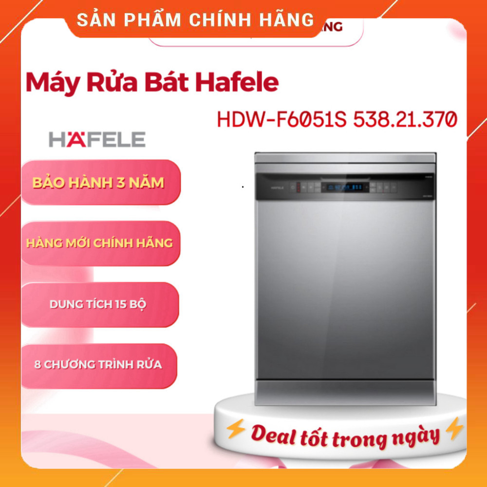 Sale lớn - Máy rửa chén độc lập HDW-F6051S Hafele 8 chương trinh rửa - Chuyên dụng . Giao nhanh.