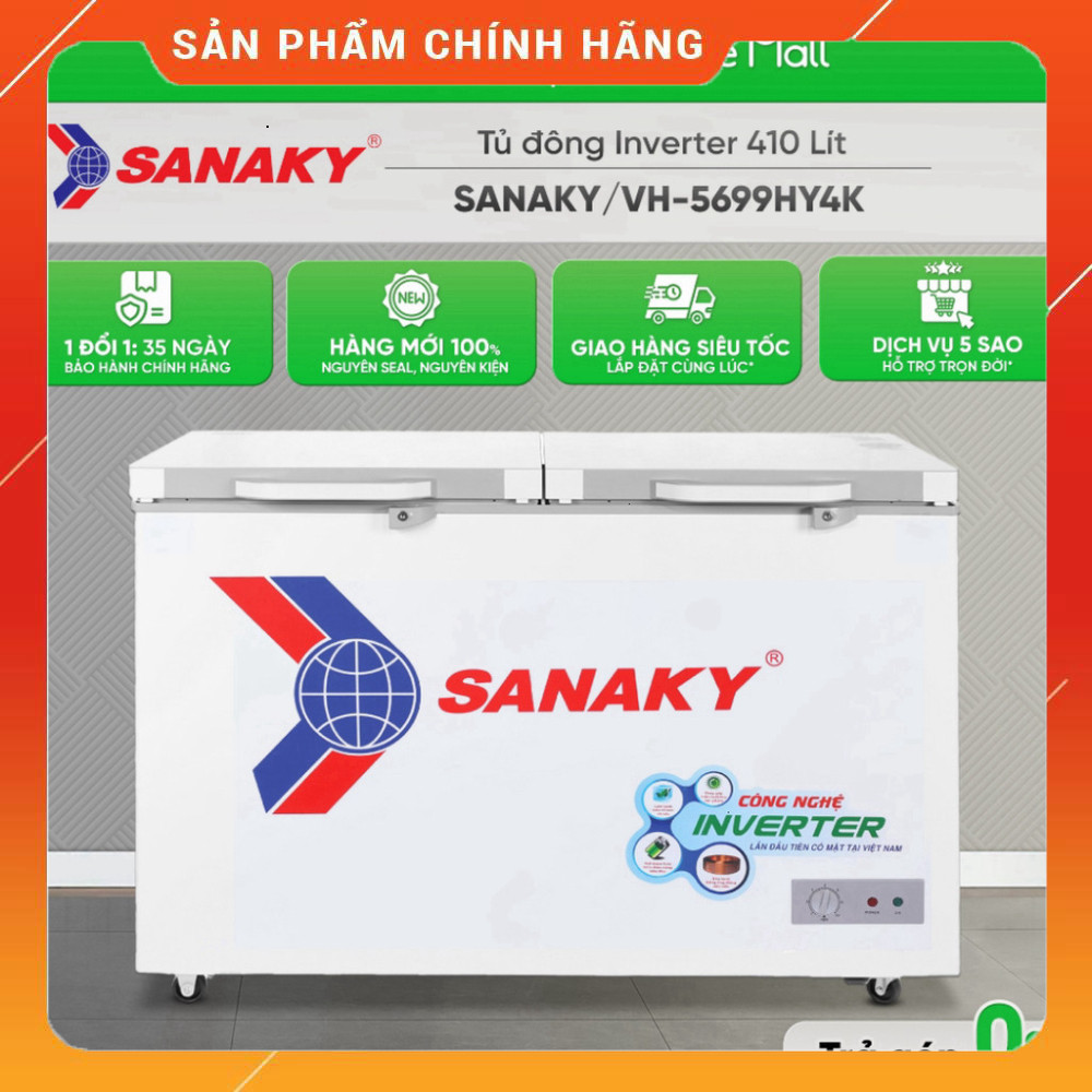 Sale lớn - Tủ Đông Sanaky Inverter VH-5699HY4K - Freeship HCM . Giao nhanh.