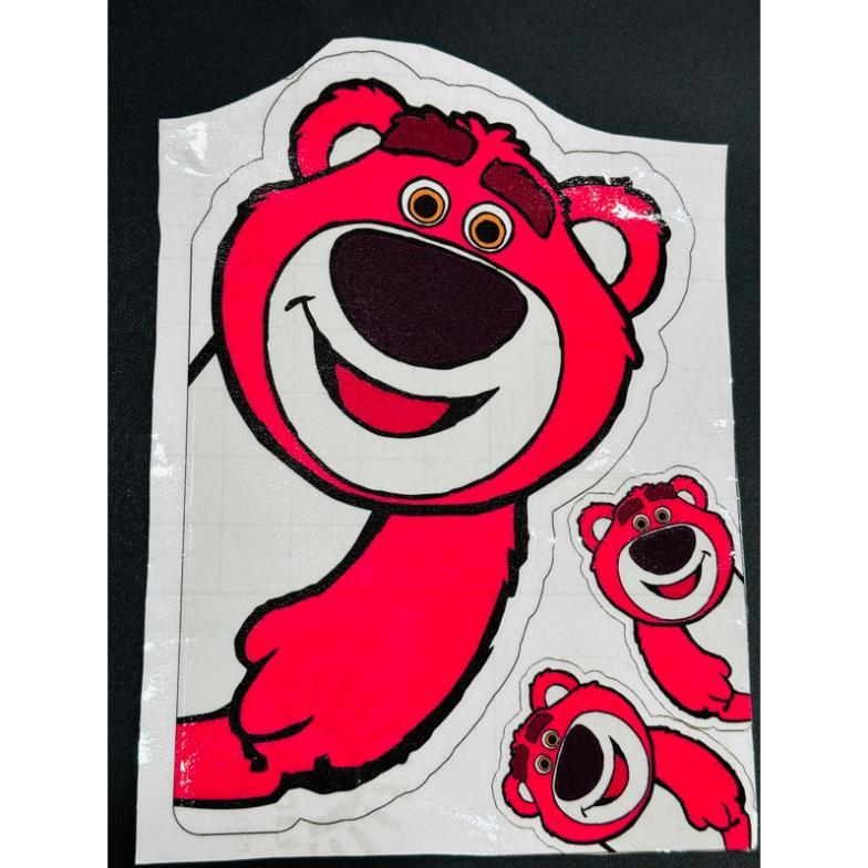 Sticker Gấu Lotso 15*25 Tem xe